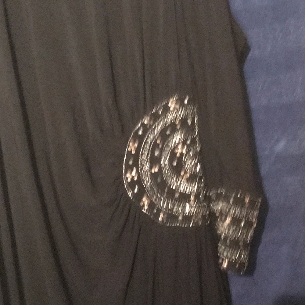 Black ankle length evening dress